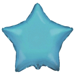 K Звезда METALLIC BLUE 18/45см шар фольга