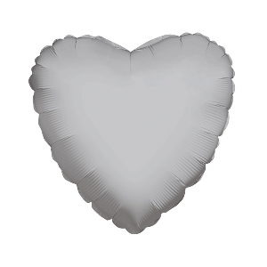 K Сердце SILVER 18/45см шар фольга