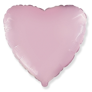 FM Шар фольга Ультра Сердце Пастель PINK 30/76см