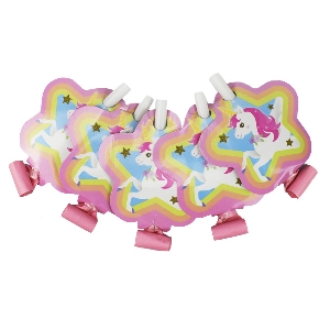 F Язычок-гудок с карточкой Единорог 6шт