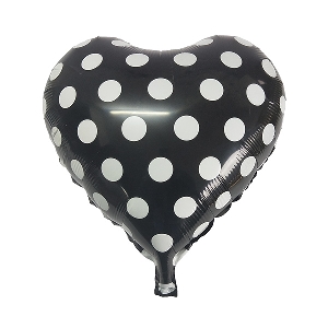 Y Сердце 50 Black Горошек белый 18/45см