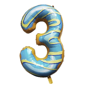 Y Фигура Цифра 3 Пончик 40/102см шар фольга