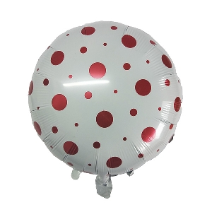 Y Круг 51 White Конфетти Red 18/45см шар фольга ( CHINA-BASE NINGBO, Китай )
