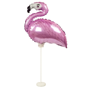 Y Фигура 82 Фламинго PINK на подставке 35см Х 43см шар фольга