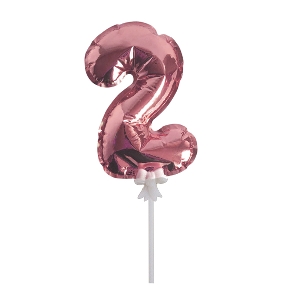 Y Шар самодув Цифра 2 Rose Gold 18см шар фольга