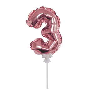 Y Шар самодув Цифра 3 Rose Gold 18см шар фольга