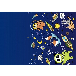 Y Скатерть полиэтиленовая Космос 137см X 181см