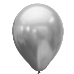 M 11/28см Хром PLATINUM Silver 25шт шар латекс