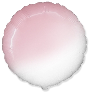 FM Круг градиент PINK 18/45см шар фольгированный