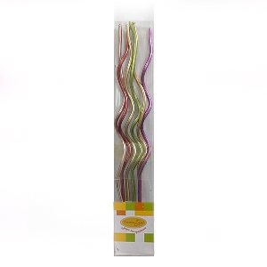 MC Свечи Спираль Metallic ассорти 13см 6шт