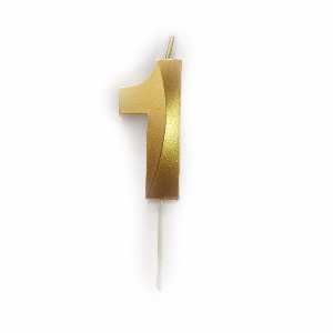 MС Свеча 5см Цифра Gold 1