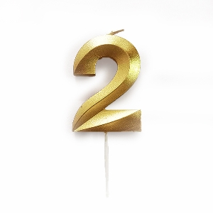 MС Свеча 5см Цифра Gold 2