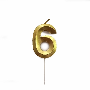 MС Свеча 5см Цифра Gold 6
