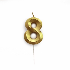 MС Свеча 5см Цифра Gold 8