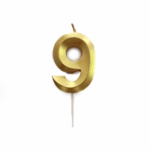 MС Свеча 5см Цифра Gold 9