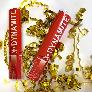 AC 20см Пневмохлопушка Динамит, серпантин Gold