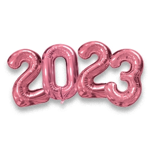 Y Фигура Цифры 2023 Rose Gold 40/102см шар фольга