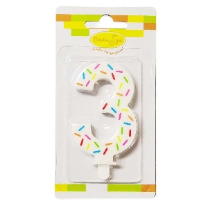 MС Свеча Цифра 3 Искры 7,5см