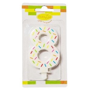 MС Свеча Цифра 8 Искры 7,5см