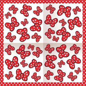 P Салфетки Бантики 33см X 33см 12шт