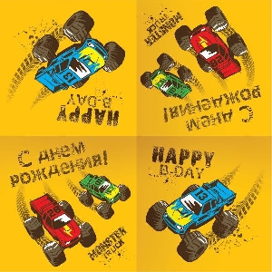 P Салфетки Тачки Монстры Трак 33см X 33см 12шт