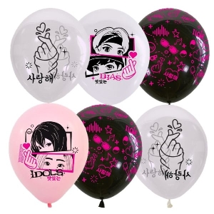 MP 12/30см Набор шаров K-Pop ассорти рис. 25шт шар латекс