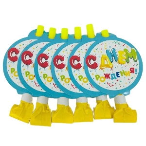 Y Язычок-гудок с карточкой Шарики СДР 6шт