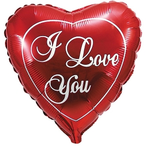 FM Сердце И-1 Я тебя люблю красное/20 18/45см