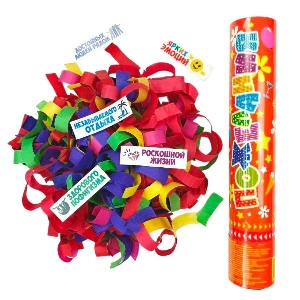 AC 30см Пневмохлопушка Пожелания в пластиковой тубе