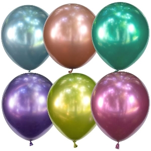 Y 12/30см Хром ассорти 50шт шар латекс