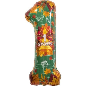FT Фигура Цифра 1 Первое Сентября 34''/86 см шар фольга