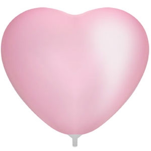 воздушные шары, фигурные шары латексные, M 10/25см Сердце Декоратор PINK 50шт