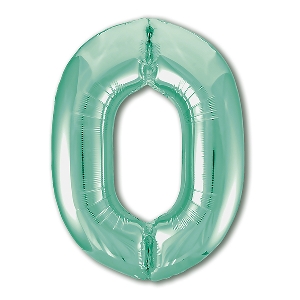 AU Фигура Цифра 0 Тиффани 40/102см шар фольга