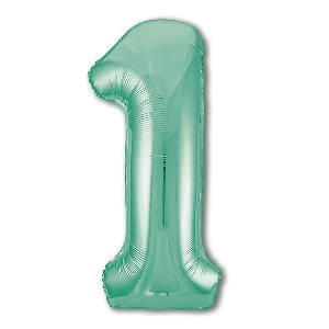AU Фигура Цифра 1 Тиффани 40/102см шар фольга
