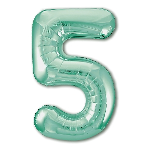 AU Фигура Цифра 5 Тиффани 40/102см шар фольга
