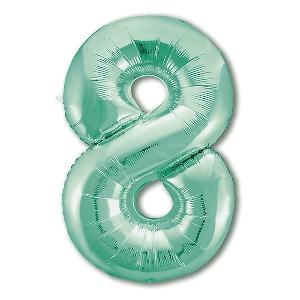 AU Фигура Цифра 8 Тиффани 40/102см шар фольга