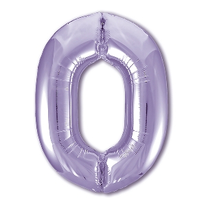 AU Фигура Цифра 0 Лаванда 40/102см шар фольга